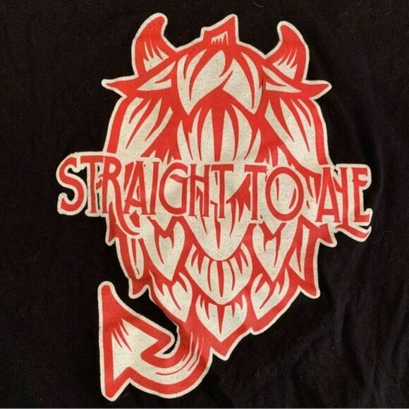 Straight to Ale men's size medium black logo Graphic short sleeve tshirt tee - Picture 4 of 6